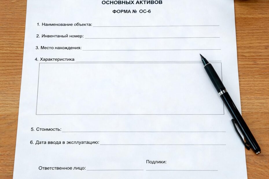 Инвентарная карточка учета объекта основных средств (форма № ОС-6)