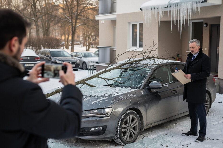 Упавшая сосулька или ветка повредила автомобиль во дворе: как доказать вину управляющей компании и взыскать ущерб